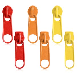 ANDPAI Fashion Vintage Gold Silver Zipper Shape Studs Earring Sets Metal Alloy Black Funky Zipper Dangle Drop Earrings For Women Men (Yellow + Orange + Red)