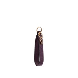 Victoria's Secret Wristlet Strap Keychain (Black Violet Woven)