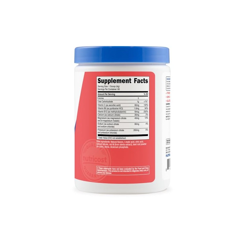 Nutricost Electrolytes Complex Powder - Sugar-Free Advanced Hydration Blend with
