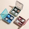 Portable Transparent Pill Organizer for Supplements and Vitamins Pill Case Green 2ea