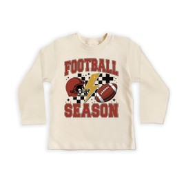 Voila Print Football Season Onesie, Baby Bodysuit, Baby Shirt, Toddler Sweatshirt - Retro Fall Outfit for Boys
