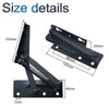 INCREWAY Folding Spring Hinges，1 Pair Black Sturdy Spring Hinges 80