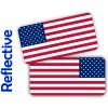 Unbranded/Generic REFLECTIVE American Flag Hard Hat Stickers Flags Motorcycle Helmet Decals Labels