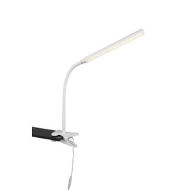 lightling Nella LED Clamp Light, Sensor Dimmer, On/Off Touch Function, Flexibly Adjustable, IP20 Indoor, Width 35 cm, Height 38 cm, Matte White