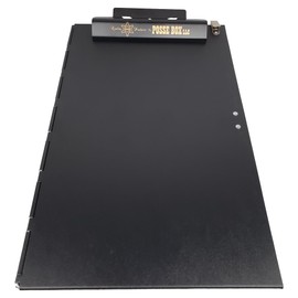 Posse Box - Side-Opening Single Compartment Clipboard PJ-32S-BV · Black Vinyl Aluminum · 14" x 9-1/8" x 1" · Storage Organizer