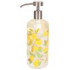 Now Designs Lemons Glass Soap Dispenser with Stainless Steel Pump,