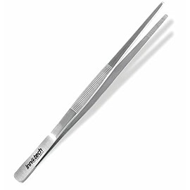 Innotech Instruments Barbecue Tweezers for Grill, Cooking Tweezers for Fine Catering Kitchen, Serving Tweezers, Kitchen Tweezers as Tongs, Candybar, Tweezers Stainless Steel (20 cm Straight)