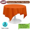 PARTY ULYJA Orange Tablecloths Plastic 3 Pack Premium 84 Inches