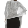 1pc Shawl, 1pc Snap, Silver Shawl, Women's Shawl, Glittering Shawl,