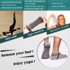 Muezna Men's Non-Slip Yoga Socks, Anti-Skid Pilates, Barre, Bikram Fitness