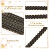 DELORIGIN 13 Yards Black Braid Trim, 15mm/0.6" Decorative Gimp Ribbon,