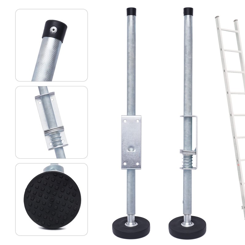 GDNTMU Ladder Leveler Pair with Engraved Anti-Slip Pattern Steel Pole