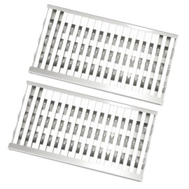 Meyafiny 18 5/8" Stainless Steel Grill Heat Plates Shield Flame Tamer Ceramic Rods for DCS Gas Grill Replacement Parts for 27DBR, 27DBQR, 27FSBQ, 36EBQAR, 48DBQ, BGA27-BQ, BGB36-BQARL, BGA48-BQARL