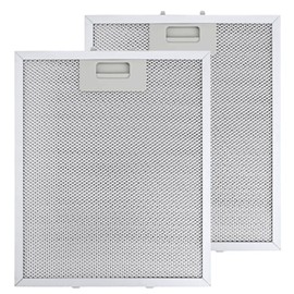 BlueXP Pack of 2 Cooker Hood Filters for AEG Cooker Hood, White, High Oil Retention, High Temperature Resistance - Replacement Part with 5 Layers