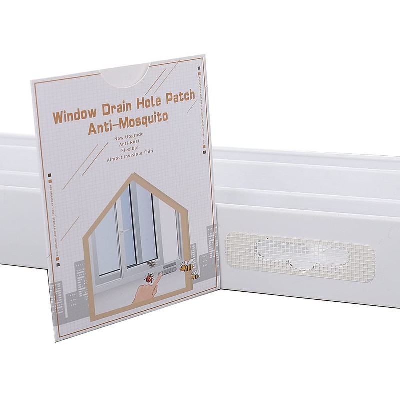 50PCS Window Weep Hole Screen Patch Strong Sticky Waterproof Sun-Resistant