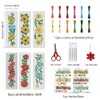 INFUNLY Set of 6 Cross Stitch Bookmarks Set with Rose