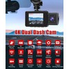 Dash Cam Car, 4K/1080P Car Camera Dual Dash Cam Car