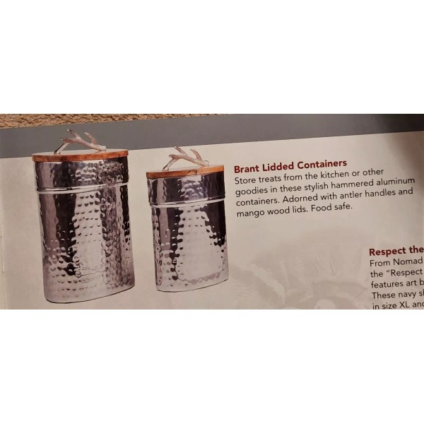 National 2019 NWTF Brant Lidded Containers Set of 2 Silver