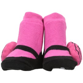 Trumpette Baby Girls Socks-1 Pair, Rosie Rattle-Pink, 0-12 Months