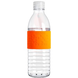 Copco Hydra 16.9 oz Water Bottle with Leak-Proof Lid - Tritan Reusable with Textured Grip Sleeve - BPA-Free, Shatter-Resistant, Dishwasher Safe for Travel, Gym, Work, Outdoors (Chevron Orange)