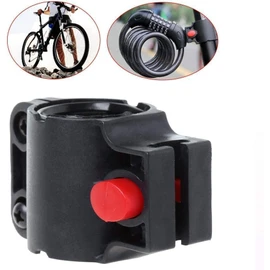 1 x Black Lock Holder for Bicycle Lock Holder Wire Cable Universal Bike Frame U Fixed Bicycle Parts Accessories
