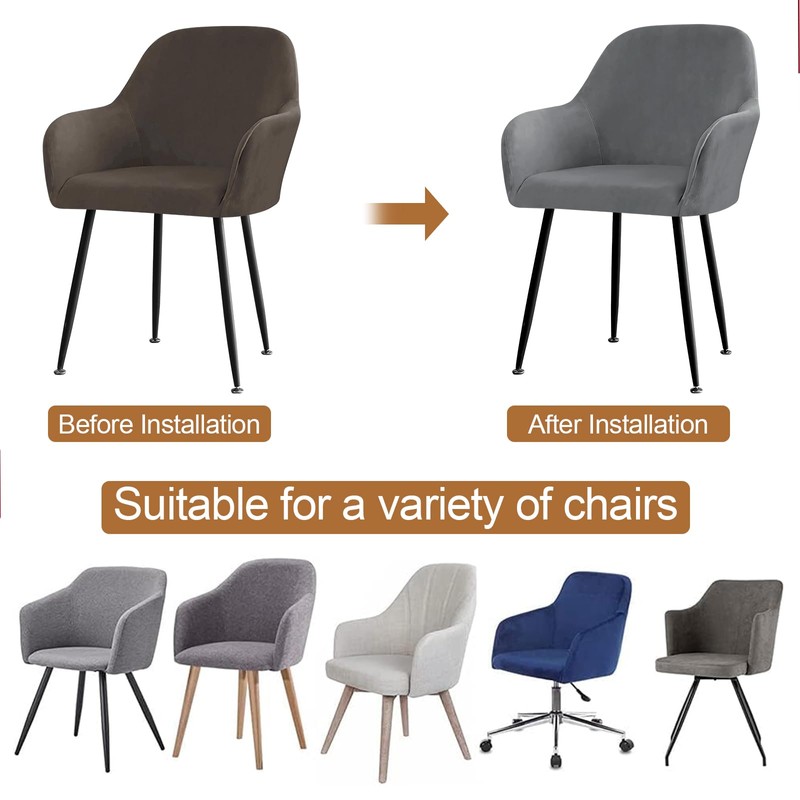 Dining Chair Slipcover Set of 2 Elastic Chair Covers with