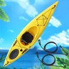 Paddle Leash, 2pcs Safety Rubber Oar Rope Hook Paddle Board