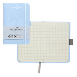 FABER-CASTELL 44359 Notebook DIN A6 Sky Blue, Squared, 100 g/m², 194 Pages FSC Mix Paper, 90 x 140 mm