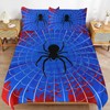 Spider Web Duvet Cover Sets (3 Piece) Cartoon Theme Blue