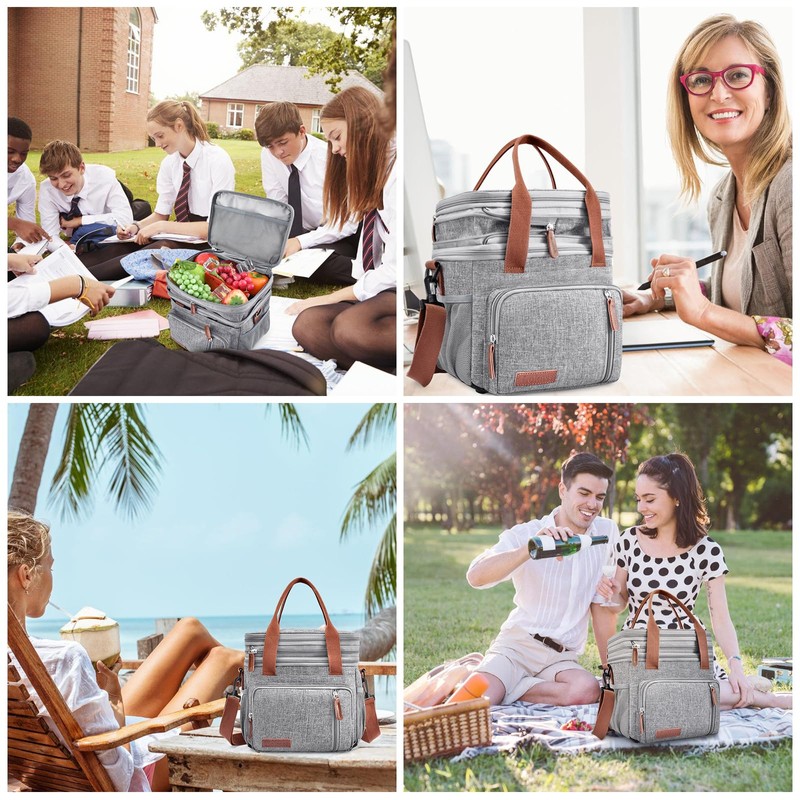 BAGNN Lunch Box & Lunch Bag for Women Men, Large