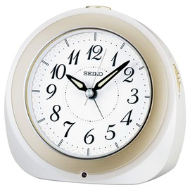 Seiko Clock Radio Alarm Clock White Pearl 5.0 x 5.3 x 3.2 inches (128 x 135 x 82 mm) KR336W