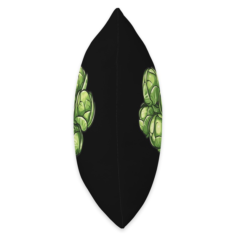 Brussels Sprouts With A Bold Outline Throw Pillow