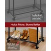 Sakugi Clothes Rack - Double Rods Clothing Rack with Mesh