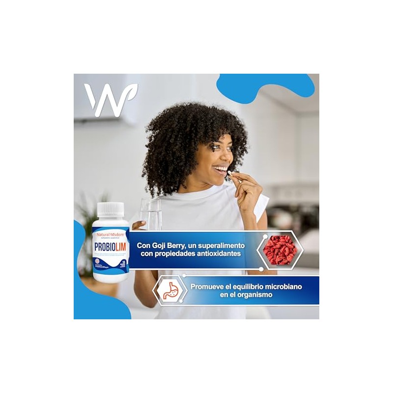 NW Probiolim con Probioticos Mujer Hombre Bifidobacterium Longum BB536 y