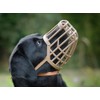 OmniPet Leather Brothers Italian Basket Dog Muzzle, Adjustable Secure Fit,