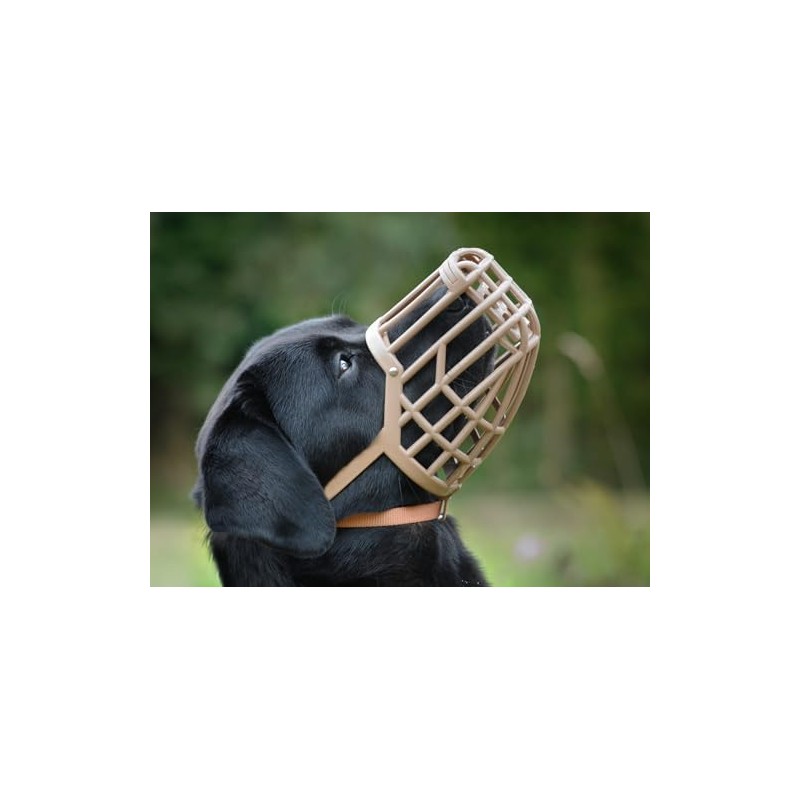OmniPet Leather Brothers Italian Basket Dog Muzzle, Adjustable Secure Fit,