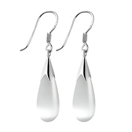 Mecool 925 Sterling Silver Earrings Created Cat's Eye Teardrop Eardrop