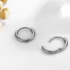 Bolkopess 2 Pairs 925 Sterling Silver Small Huggie Hoop Earrings