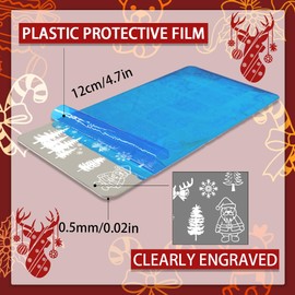 PH PandaHall Winter Christmas Nail Art Plates 3pcs Nail Stamping Plate Snowflake Santa Tree Bell Snowman Image Plate Nail Art Design Stamp Kit DIY Nail Art Templates Reusable Template Design Tool