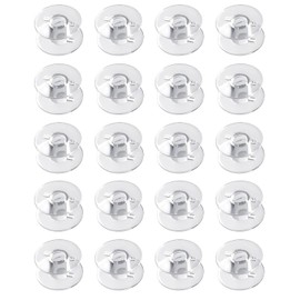 20Pcs Sewing Machine Bobbins for Janome Clear Plastic Bobbin Holder Set Transparent Household Bobbins Compatible with Janome Machine Sewing DIY Craft Clothings Projects, Clear.Plastic bobbins