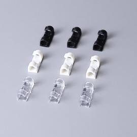 Cable Clips with Strong Self-Adhesive Pads - No Tools Required | Organize Cords and Wires for a Clean, Beautiful Home or Office Set of 20 (Clear)