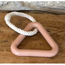 Triangle Dog Chew Tug Toy (Brown)