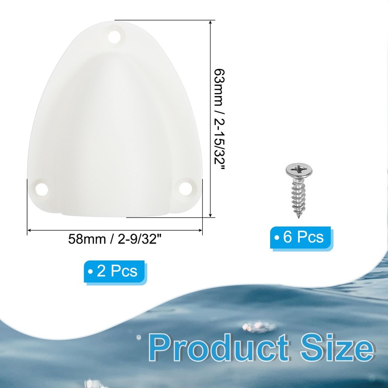 PATIKIL 2-1/2" Nylon Marine Wire Cable Vent Cover, 2 Pcs