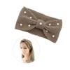 Minkissy 1pc Knit Woolen Headband Decor and Bowknot Cozy Winter
