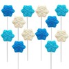 Fruidles Christmas Snowflake Candy Lollipop, Fruit-Flavored Chewables Party Favors 12-Pack