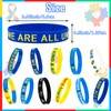 144PCS Autism Awareness Silicone Bracelets Bulk Colorful Puzzle Wristbands for
