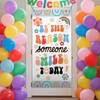 Bolisom Boho Rainbow Classroom Front Door Cover Decorations, Back to