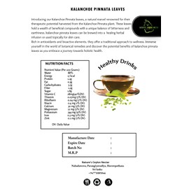 60 Dried Kalanchoe Pinnata Leaves Tea Bags Healthy Pure Leaves 100% Pure & Natural Tea Bags- Cultivated From Sri Lanka And Gluten Free - 100% Pure, Premium Qulaty And Herbal Tea Bags