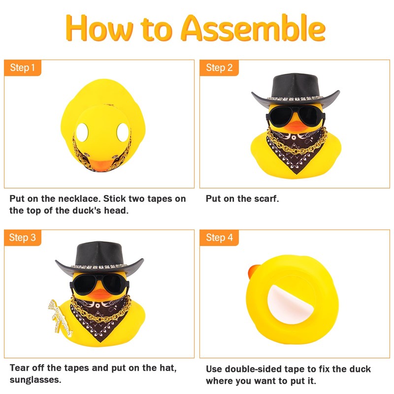 wonuu Rubber Duck Car Ornaments Duck Car Dashboard Decorations for