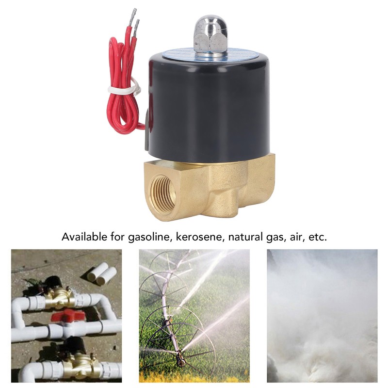 Brass Electric Solenoid Valve Female Thread 1 Way Flowing Normally